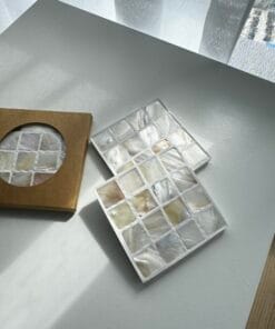 水泥與貝殼片杯墊/飾品盤